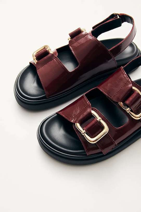 Шкіряні сандалі Alohas Harper бордо S100731.01