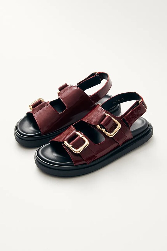 Alohas sandale de piele Harper S100731.01 burgundia