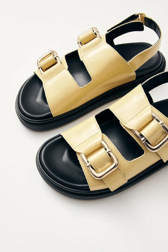 Încălțăminte Alohas sandale de piele Harper S100731.02 galben