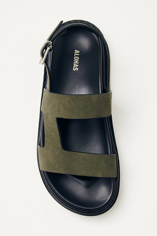 Alohas sandały zamszowe Lorelei S100748.01 zielony