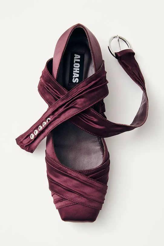 Alohas baleriny Volant bordowy S100750.02