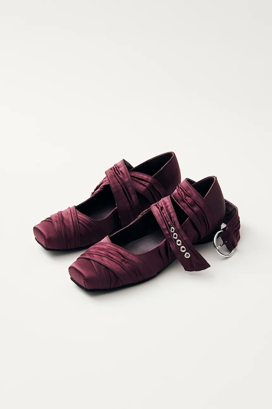 Alohas baleriny Volant S100750.02 bordowy