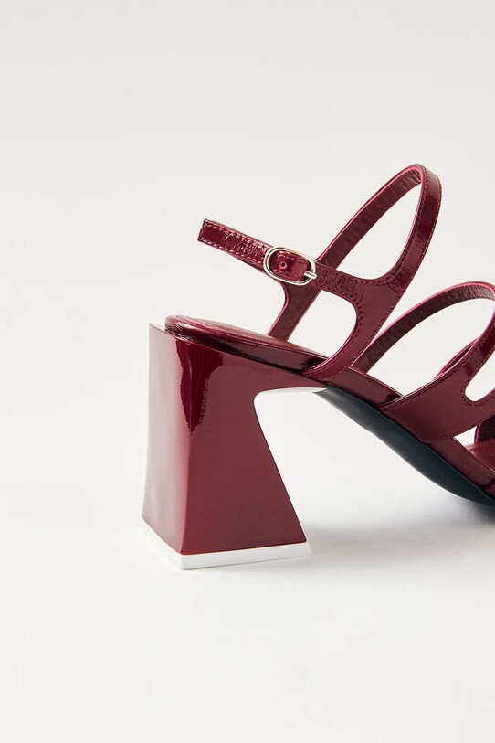 Kožené sandály Alohas Aubrey S100772.01 burgundské SS25