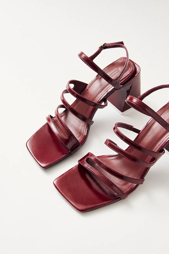 Boty Kožené sandály Alohas Aubrey S100772.01 burgundské