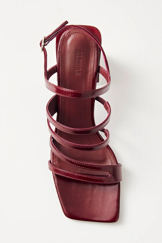 Kožené sandály Alohas Aubrey S100772.01 burgundské