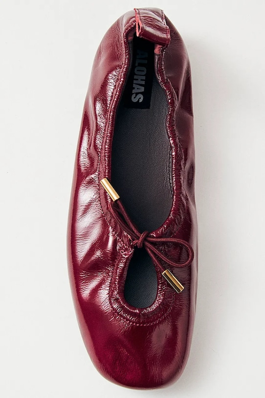 Kožne balerinke Alohas Rosalind S100776.02 bordo