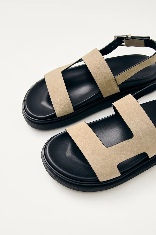 Încălțăminte Alohas sandale din piele intoarsa Lorelei S100748.02 bej