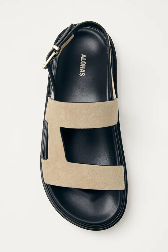 Alohas sandale din piele intoarsa Lorelei S100748.02 bej
