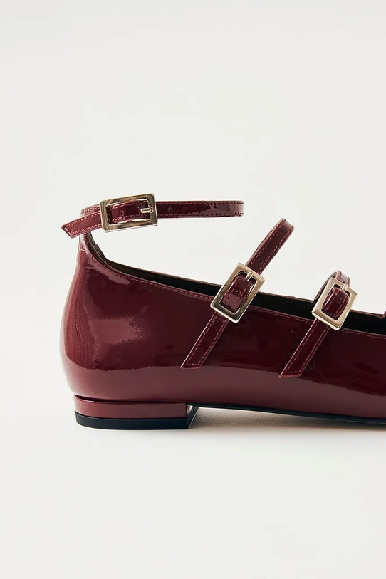 Alohas baleriny skórzane Luke S100056.03 bordowy SS25