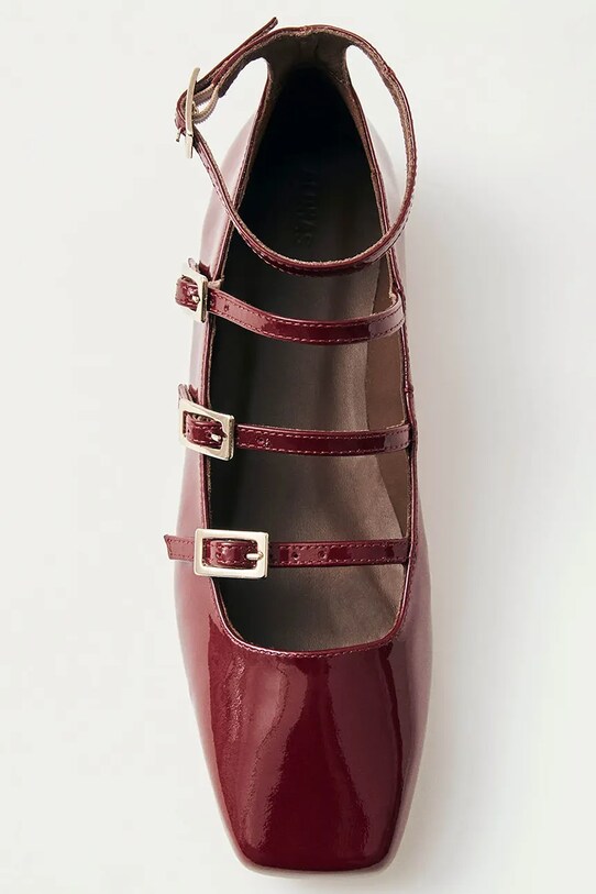 Alohas balerini de piele Luke S100056.03 burgundia