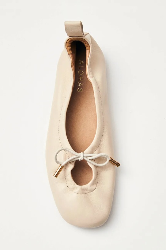 Alohas balerini de piele Rosalind S100303.01 bej