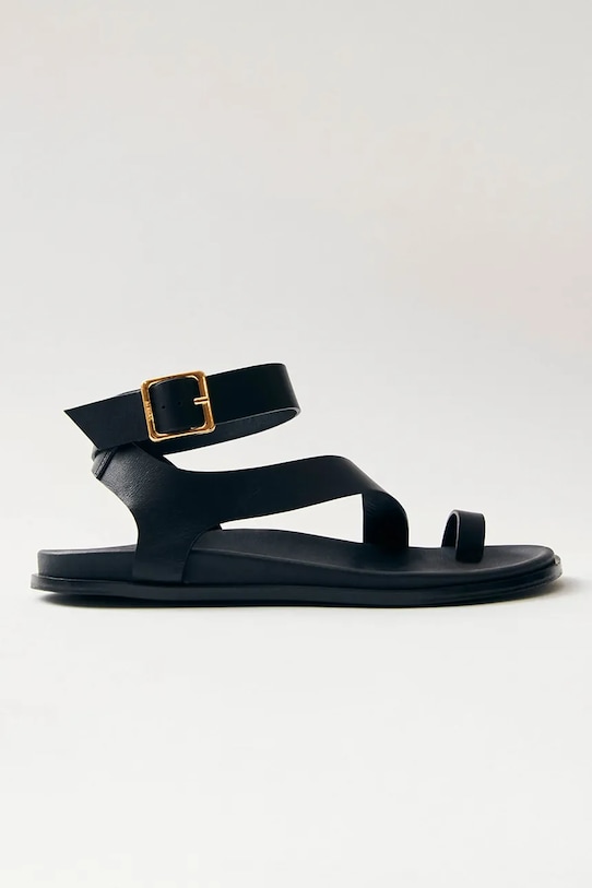 Kožené sandále Alohas Myles usňová koža čierna S100617.01