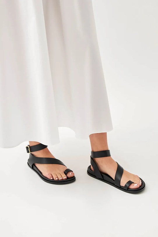 Kožené sandále Alohas Myles S100617.01 čierna