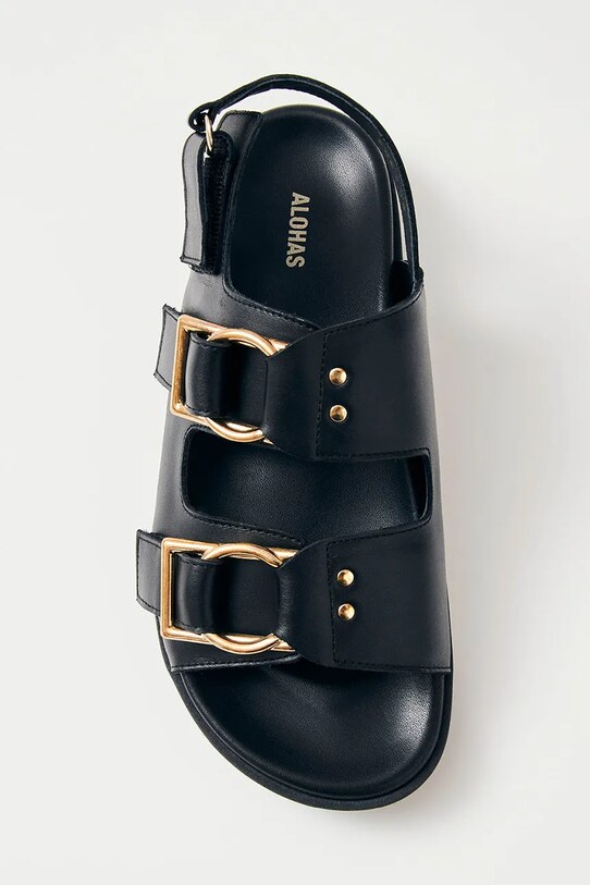 Alohas sandale de piele Maui S100641.01 negru