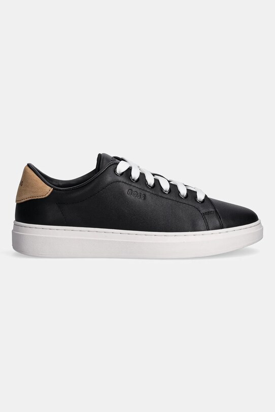 BOSS sneakersy skórzane Kieran 50536393.001 czarny SS25