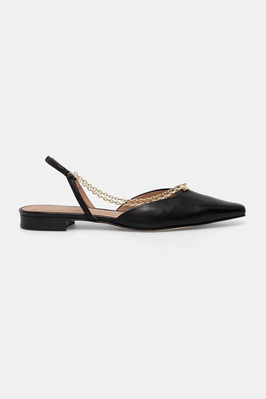 Кожаные балетки BOSS Charlieze 50536321.001 чёрный SS25