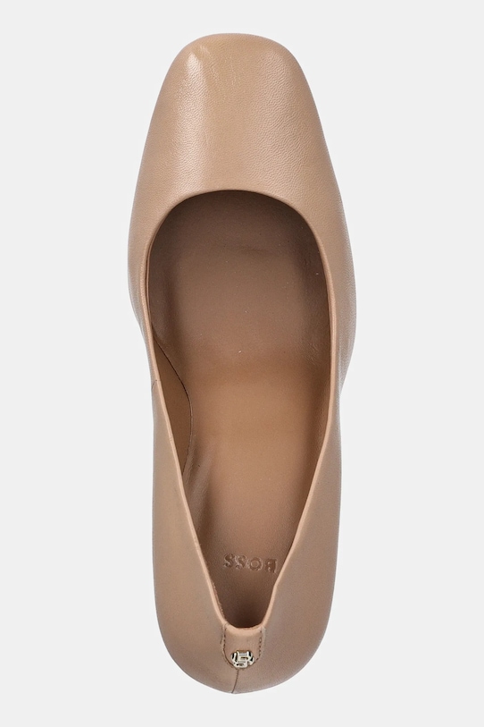 Kožené lodičky BOSS Charlieze béžová 50536335.269