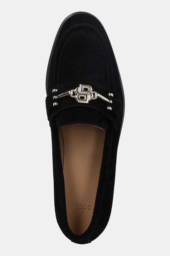 Semišové mokasíny BOSS Helyan čierna 50536350.001