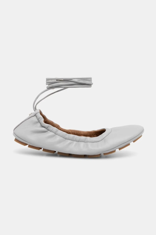 BOSS balerini de piele Roxanne 50542390.050 gri SS25