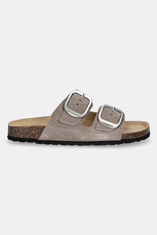 Semišové pantofle Bianco BIAMIAMI 11201783 šedá SS25