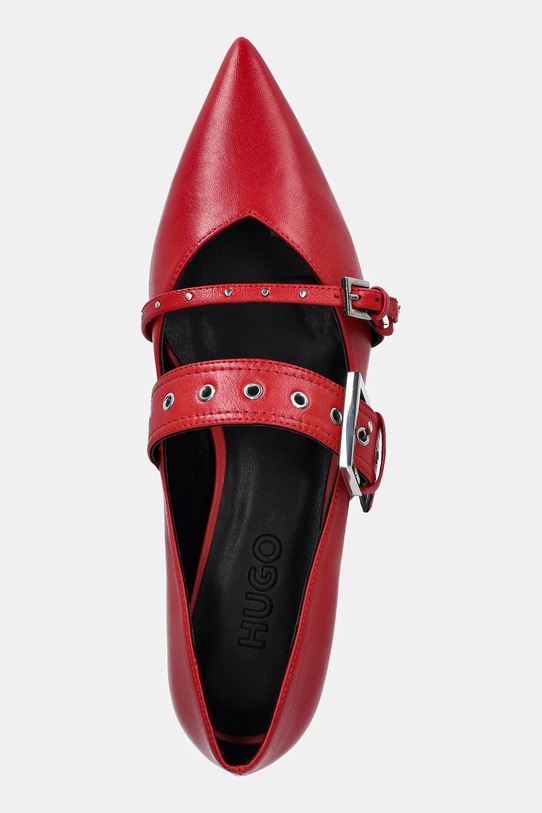 HUGO baleriny skórzane Maridia czerwony 50536400.610