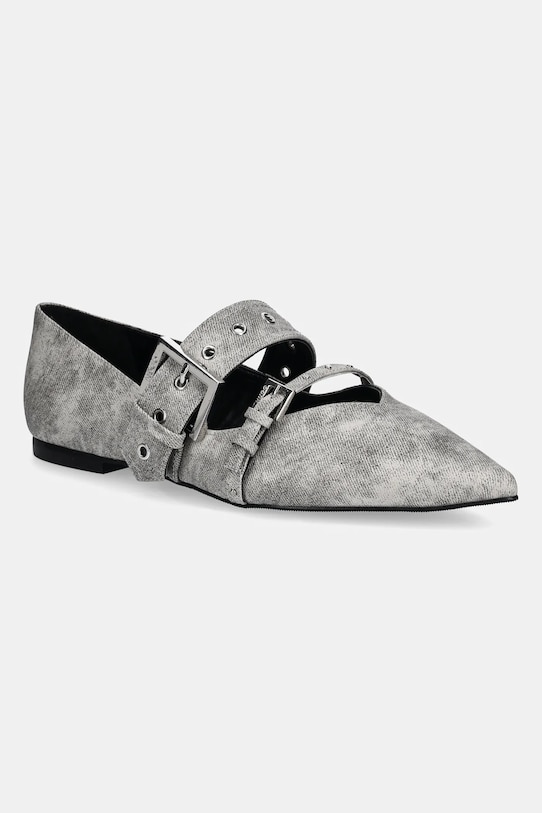 HUGO bőr balerina cipő Maridia szürke 50536406.060