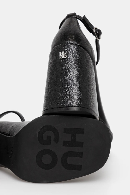 HUGO czółenka skórzane Kiora 50536423.001 czarny