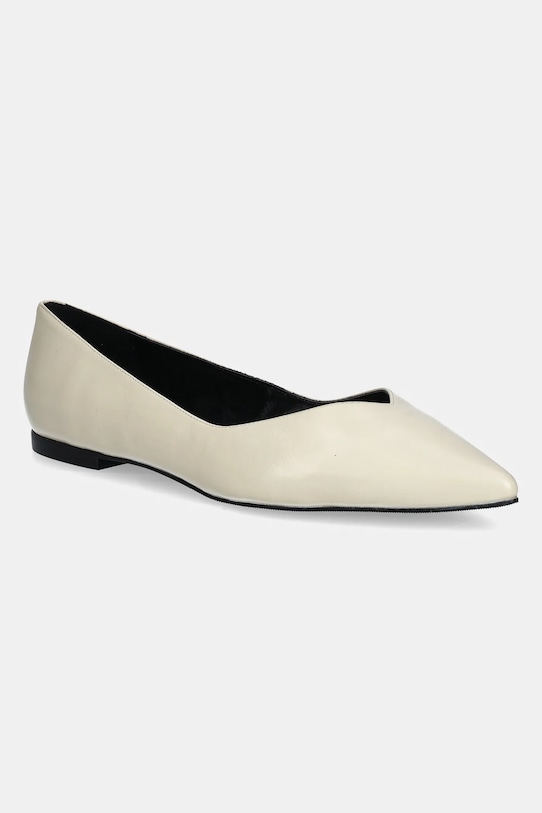 Шкіряні балетки HUGO Maridia бежевий 50536651.272