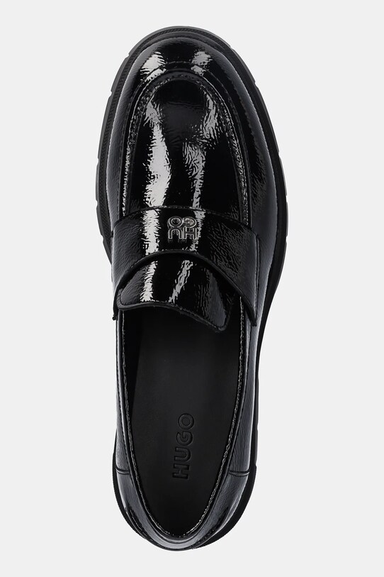 Kožené mokasíny HUGO Kris čierna 50538597.001