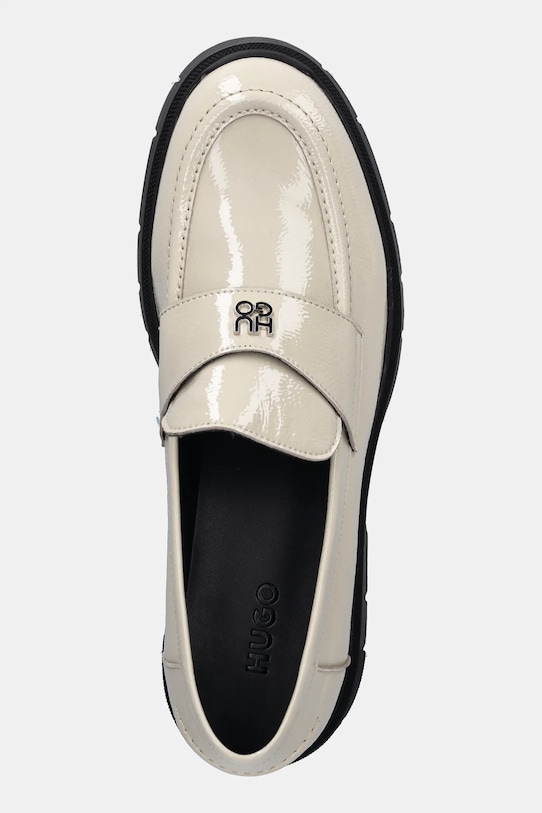 HUGO mokasyny skórzane Kris beżowy 50538597.272