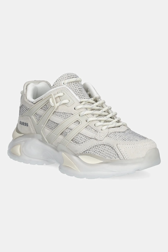 Guess sneakersy zamszowe BELLUNA platforma beżowy FLPBLL.SUE12.WHITE