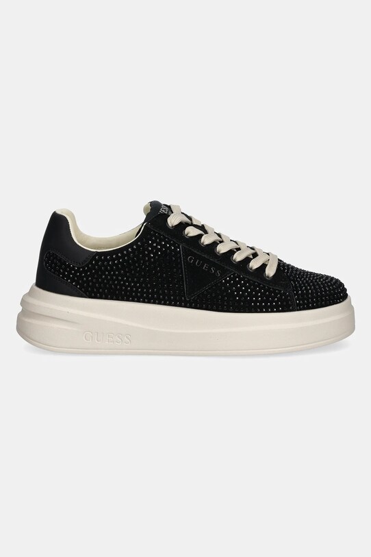 Шкіряні кросівки Guess ELBINA FLPELB.SUE12.BLACK чорний SS25