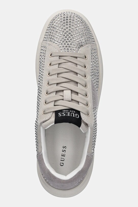 Guess sneakersy skórzane ELBINA szary FLPELB.SUE12.WHITE
