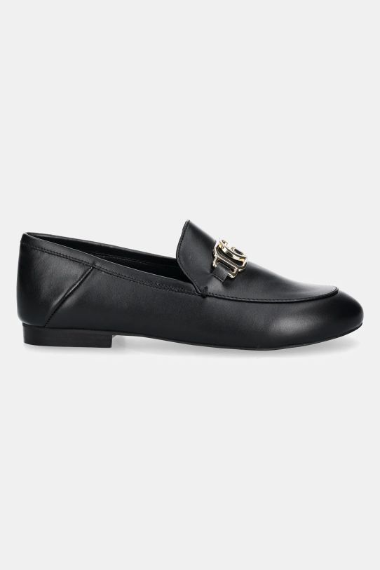 Guess mocasini de piele MARTYNAS FLPMAR.LEA14.BLACK negru SS25