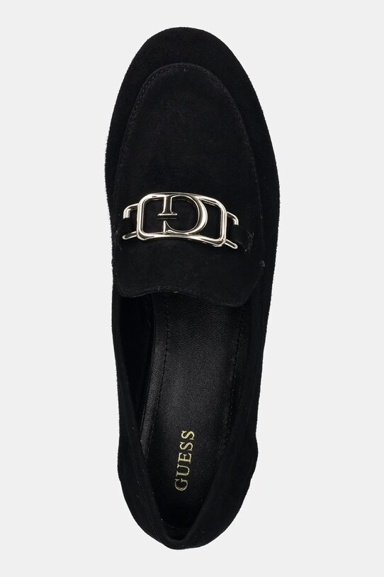 Semišové mokasíny Guess MARTYNAS čierna FLPMAR.SUE14.BLACK