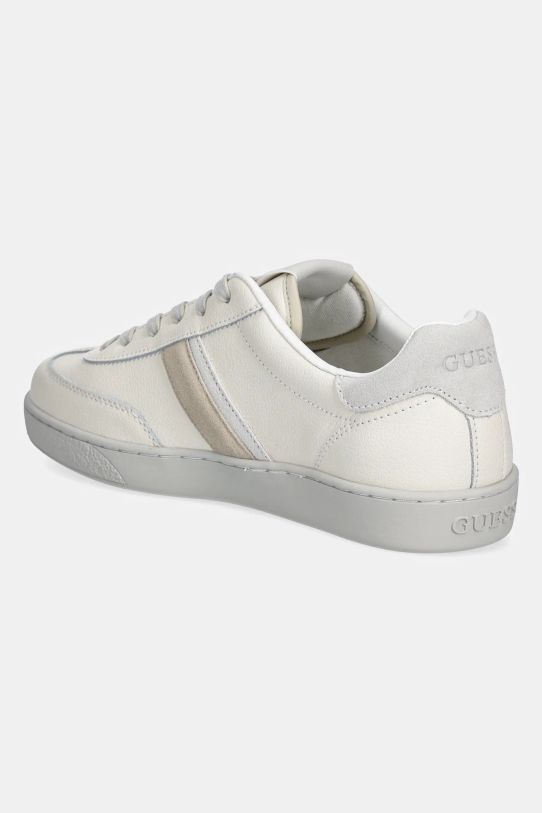 Obuwie Guess sneakersy skórzane NOLINAS FLPNOL.LEM12.WHITE beżowy