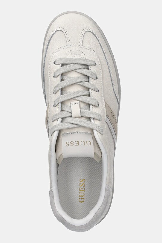 Шкіряні кросівки Guess NOLINAS бежевий FLPNOL.LEM12.WHITE