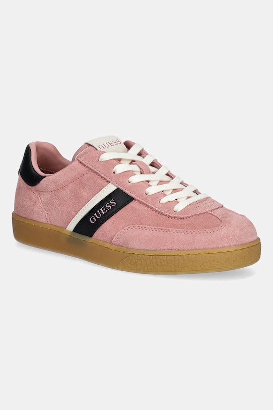 Tenisky Guess NOLINAS semišová koža ružová FLPNOL.LEP12.PINK