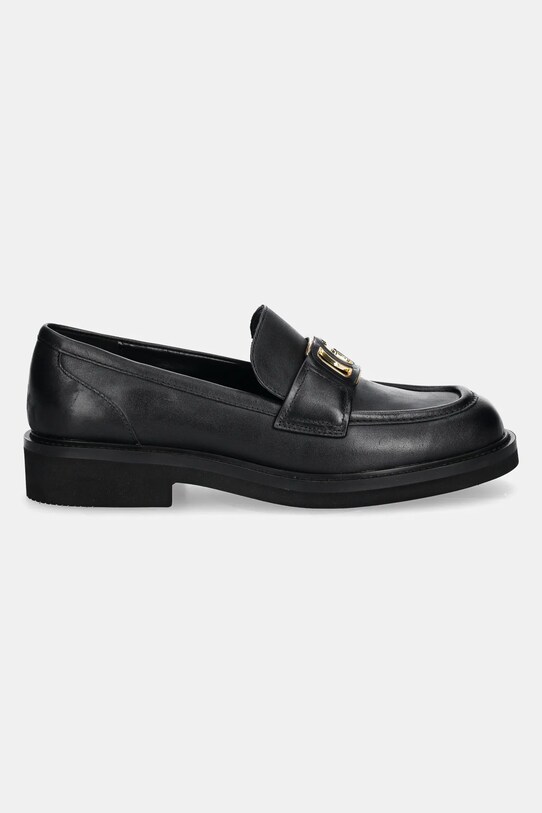 Kožené mokasíny Guess SHUTTLE FLPSHU.LEA14.BLACK čierna SS25