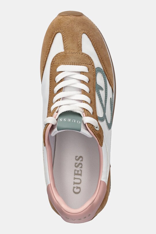 Guess sneakersy SKROLL brązowy FLPSKR.SUE12.PINK