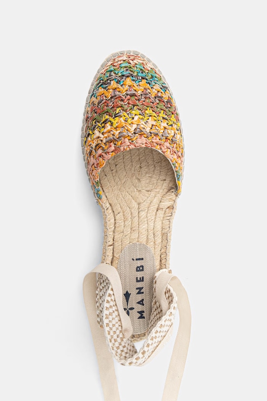 Manebi espadryle na płaskim obcasie damskie Flat Valenciana Espadrilles multicolor H.3.4.P0