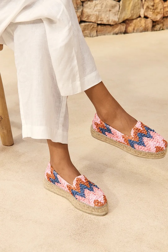 Manebi espadryle Double Sole Espadrilles platforma multicolor H.3.8.D0