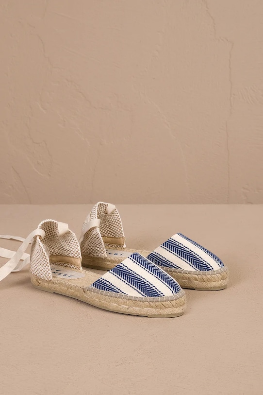Espadrilky Manebi Flat Valenciana Espadrilles textilní modrá H.2.3.P0