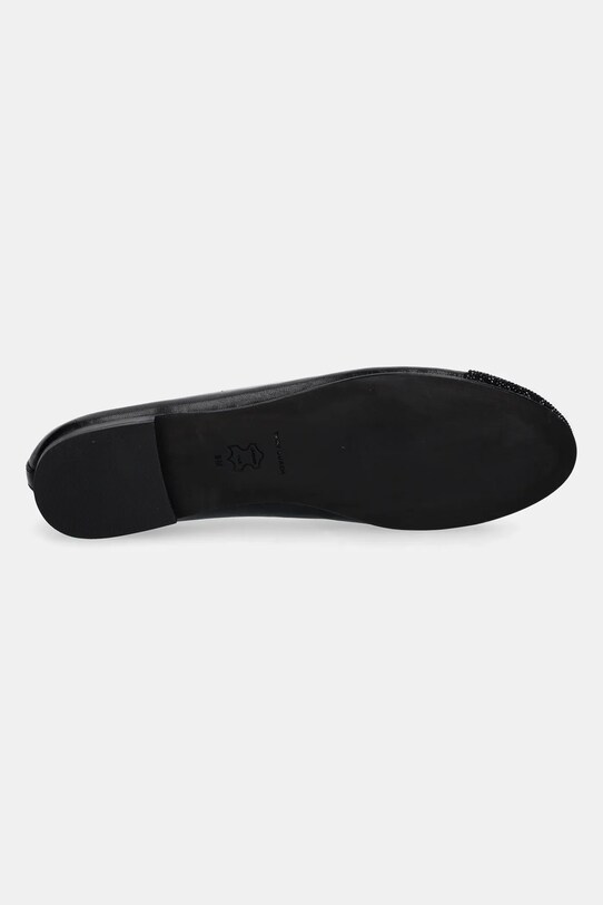 Kožené balerínky Tory Burch Cap-Toe Pave Ballet 166214.004 čierna