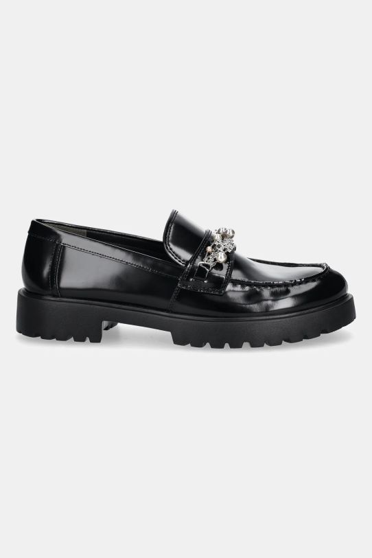 Kožne mokasinke Tory Burch Classic Embellished Lug Loafer 165828.006 crna SS25