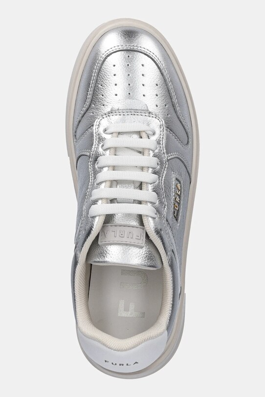 Кожаные кроссовки Furla Sport Lace-Up Sneaker серебрянный YJ17SPT.BX3714.P3300