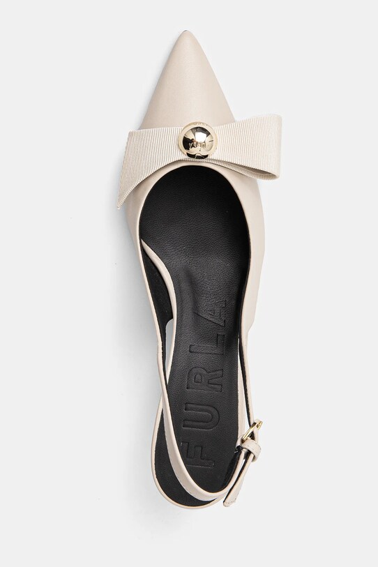 Δερμάτινες γόβες Furla Sfera Slingback μπεζ YJ05SFE.BX3614.1704S