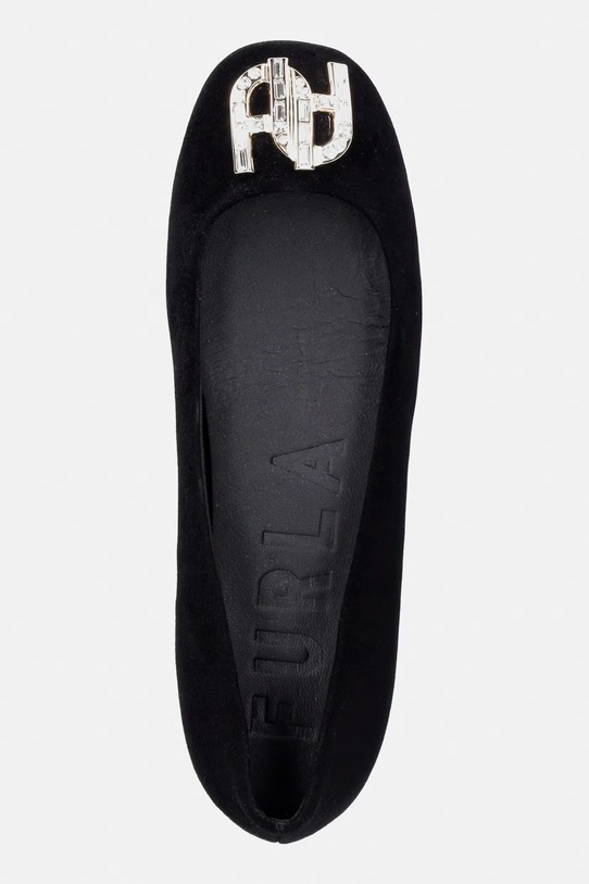 Balerinke od brušene kože Furla Ballet Ballerina crna YJ02BAL.C10000.O6000