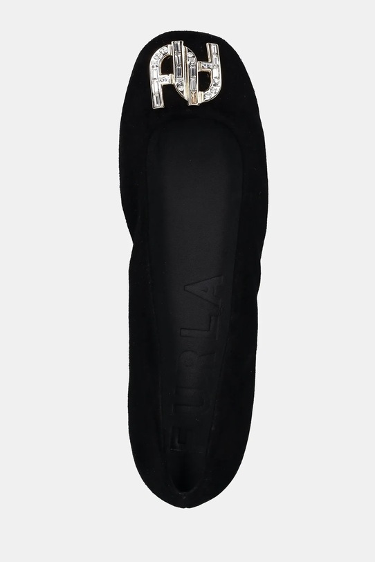 Замшевые балетки Furla Ballet Ballerina чёрный YJ02BAL.C10000.O6000