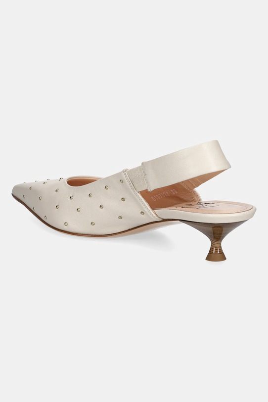 Obuwie AGL czółenka skórzane Lenor S Studs D167022PCKS057G447 beżowy